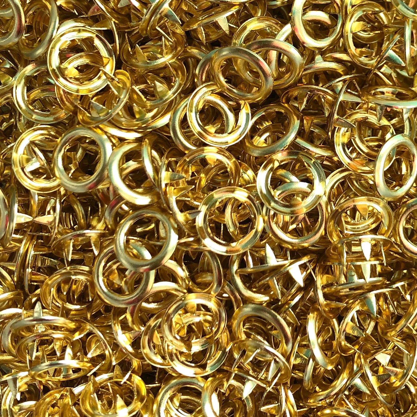 Gold - 11mm Metal Open Ring Snap - 20pk