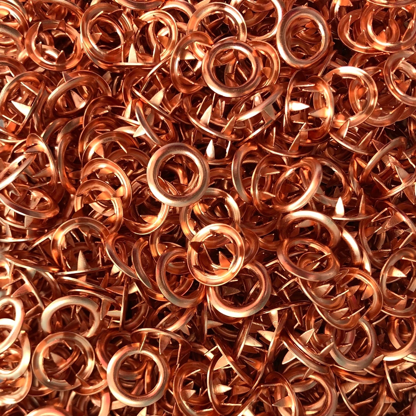 Rose Gold - 11mm Metal Open Ring Snap - 20pk