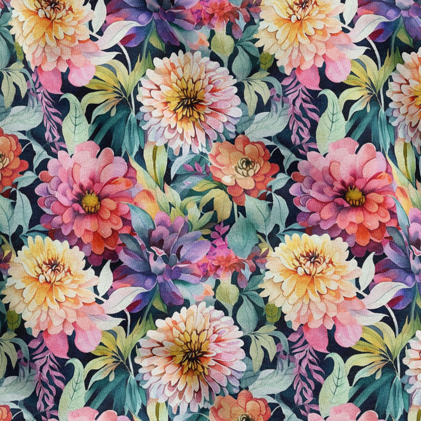 Zinnias - Organic Cotton Jersey