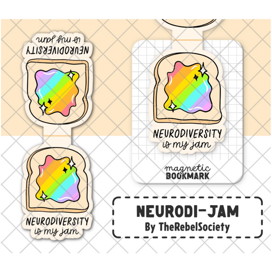 Neurodiversity is my Jam - Magnetic Bookmark