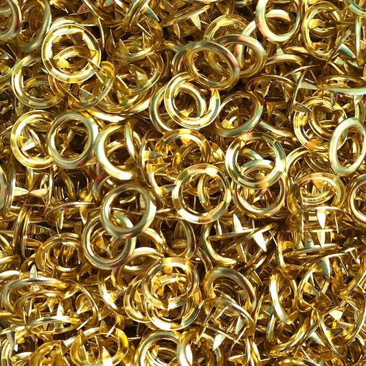 Gold - 11mm Metal Open Ring Snap - 20pk