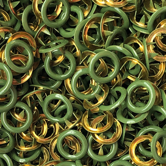 Leaf - 11mm Metal Open Ring Snap - 20pk