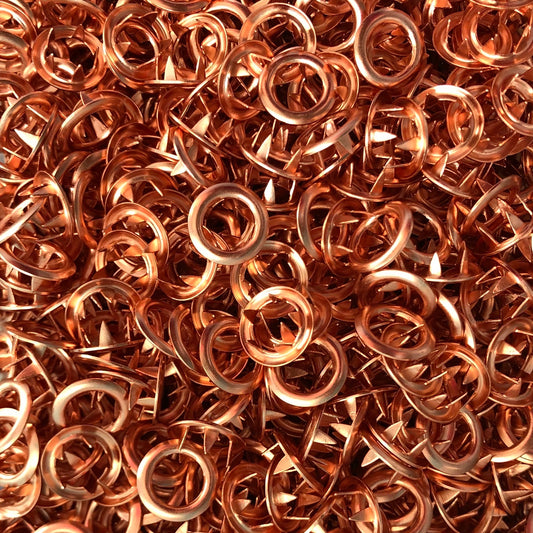 Rose Gold - 11mm Metal Open Ring Snap - 20pk