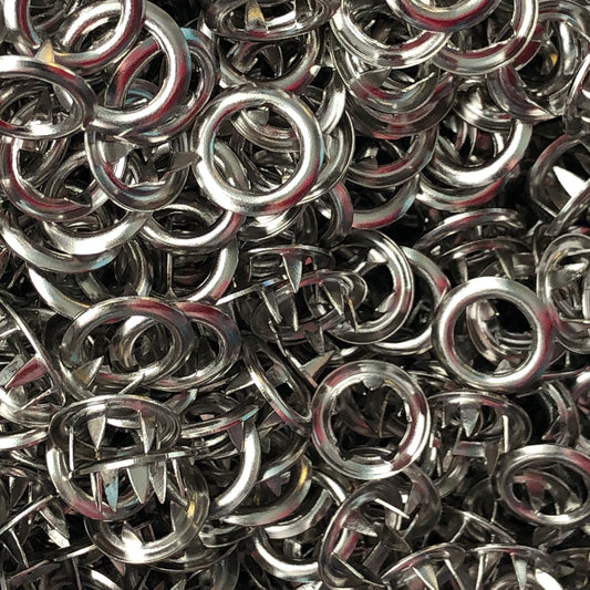 Silver - 11mm Metal Open Ring Snap - 20pk